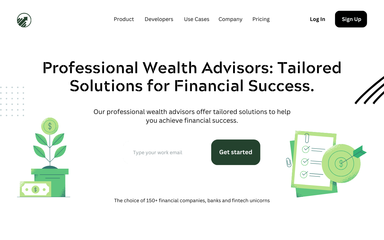 finacial services mock site